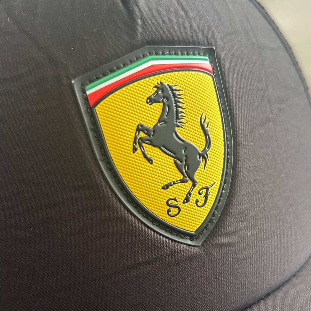 Ferrari Black Cap with Yellow Shield Emblem - Picture 2 of 4